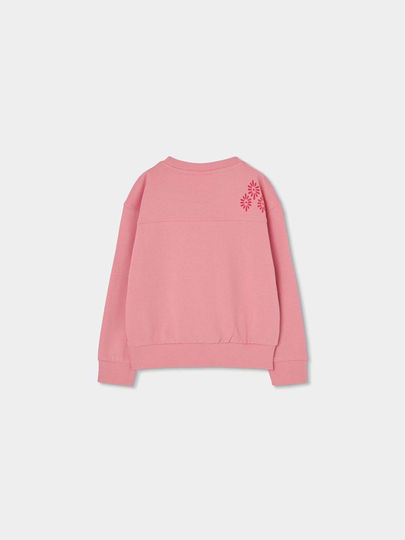 Sweatshirt com Estampado Floral e Bordado