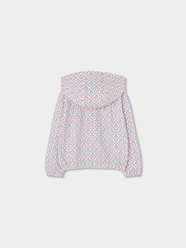 Casaco Estampado com Capuz Removível