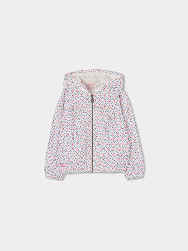 Casaco Estampado com Capuz Remov�vel