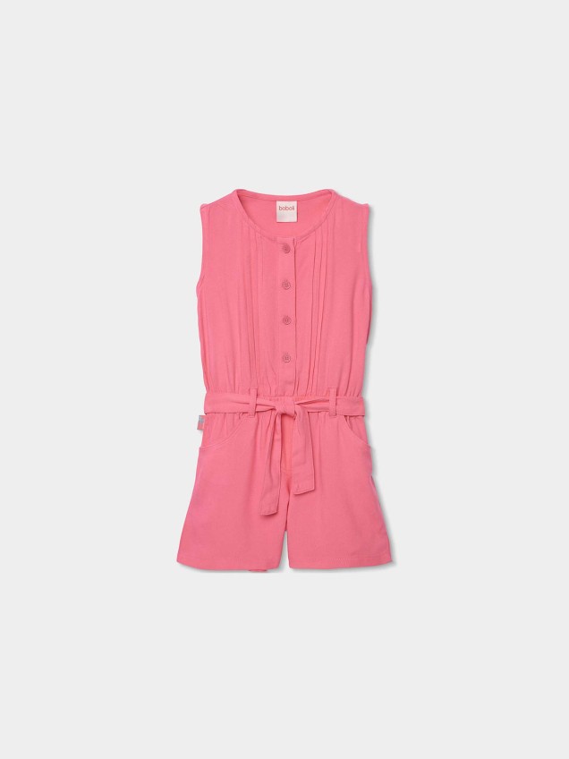 Macac�o Curto com Cinto e Pregas