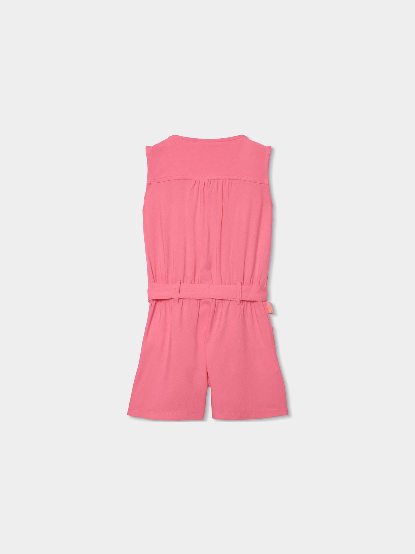 Macacão Curto com Cinto e Pregas