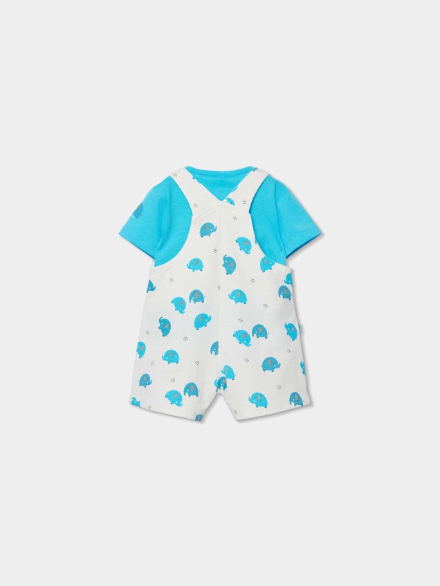 Conjunto de Jardineiras e T-shirt