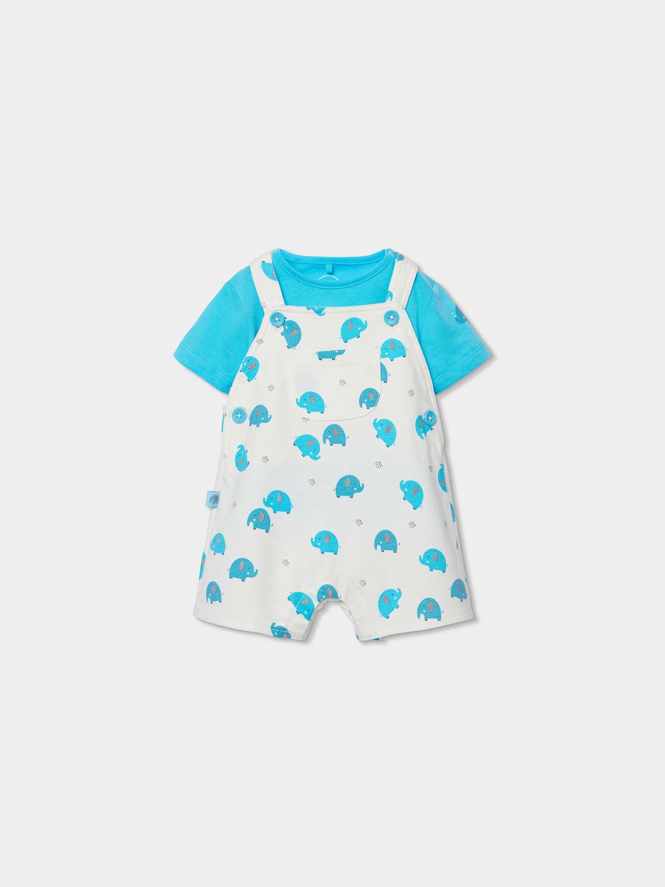 Conjunto de Jardineiras e T-shirt