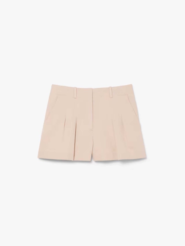 Calções Wide Fit com Pregas