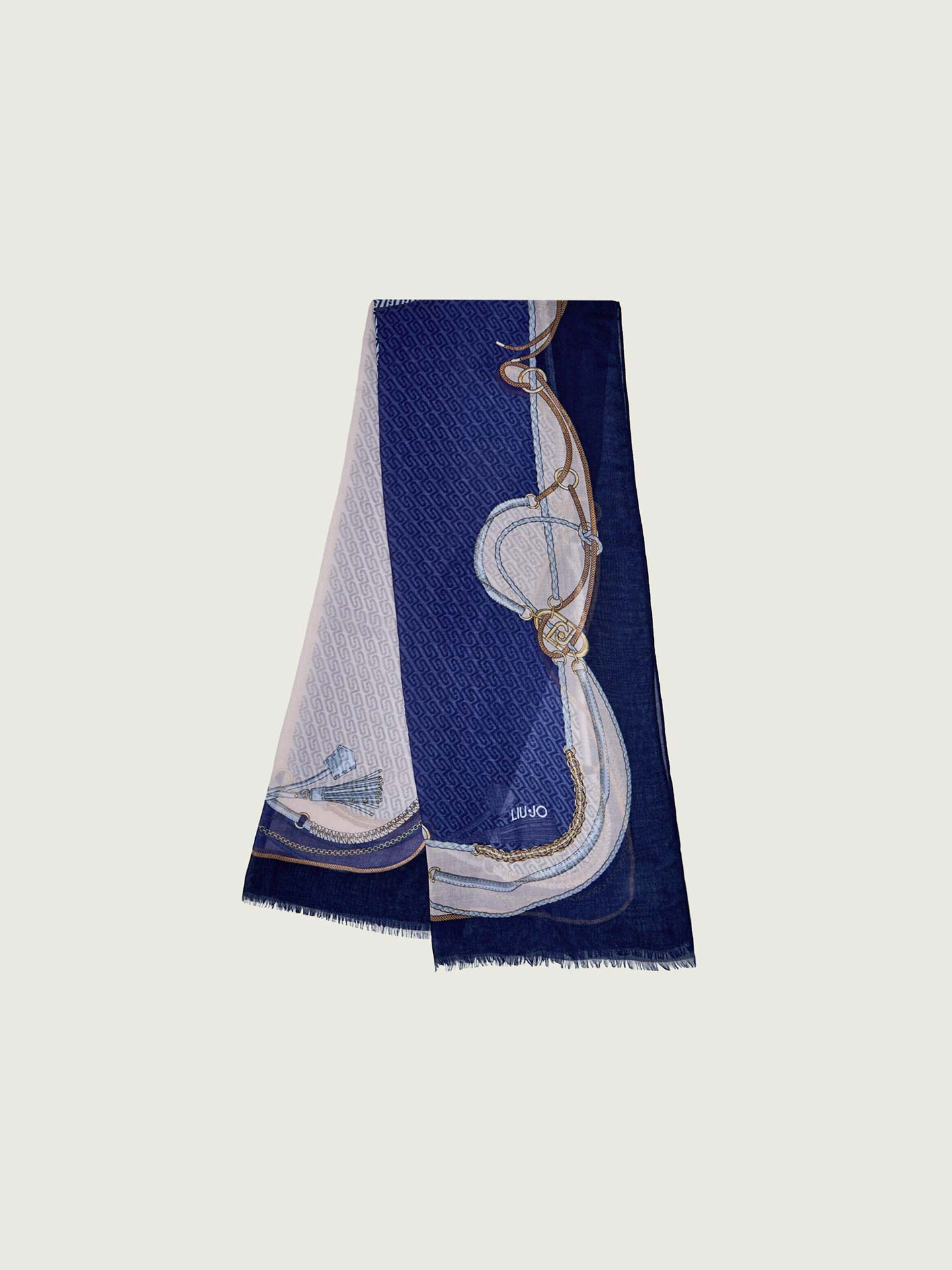 Echarpe com Estampado de Monograma