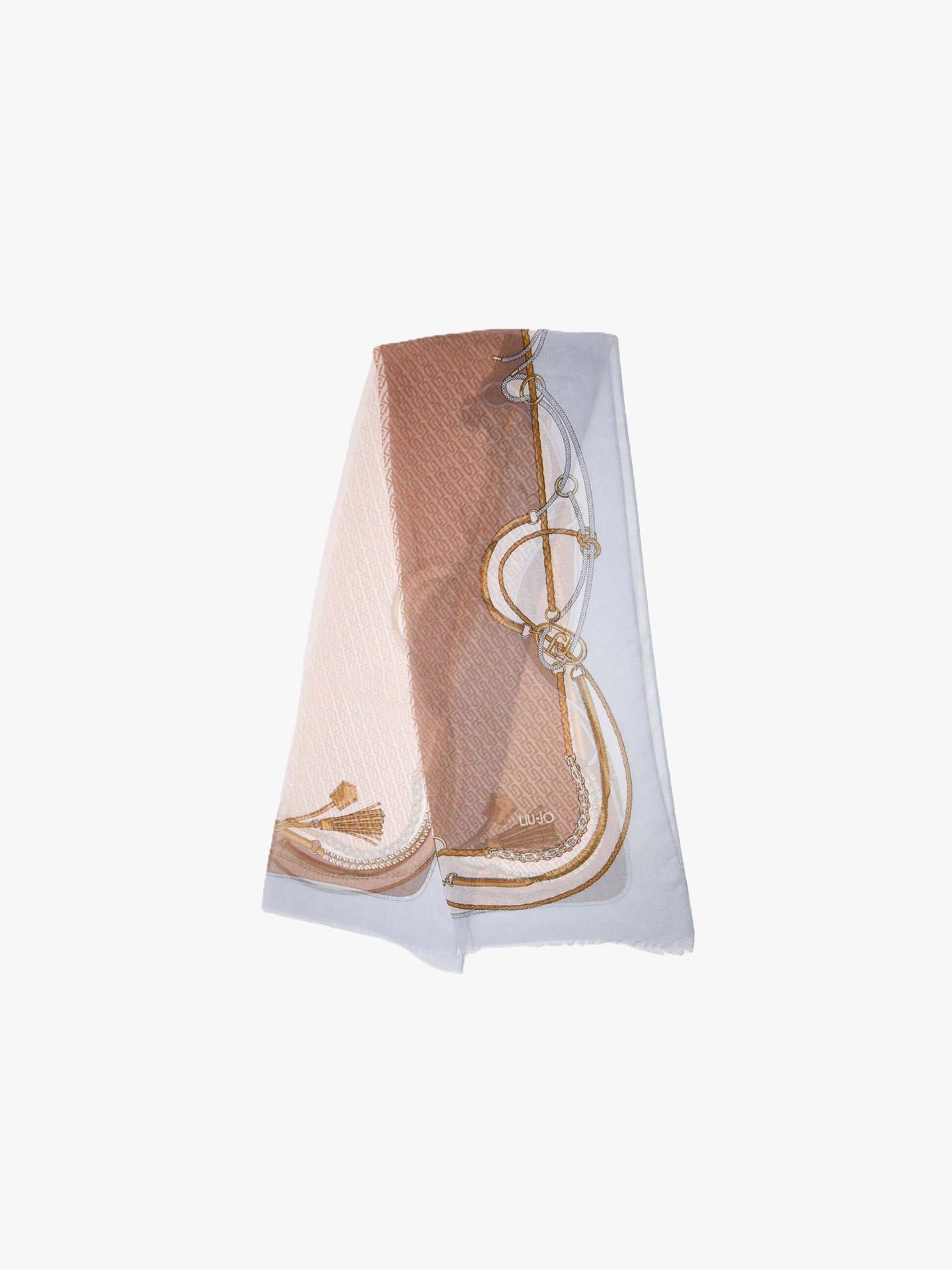 Echarpe com Estampado de Monograma