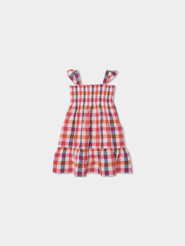 Vestido de Algod�o aos Quadros