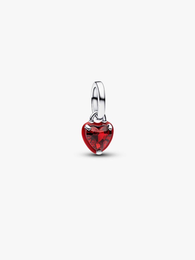 Mini Conta Pendente Cora��o Chakra Vermelho