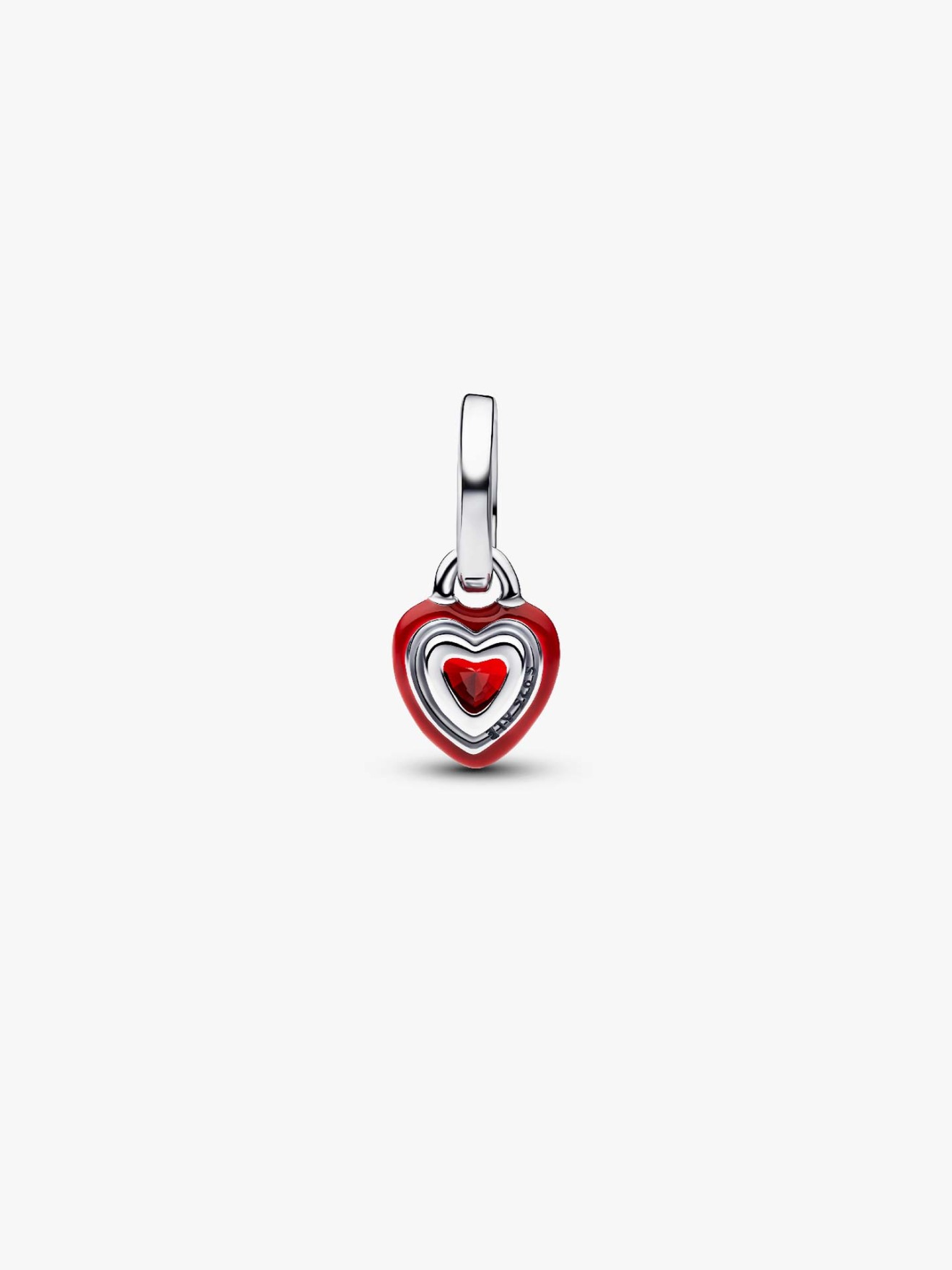 Mini Conta Pendente Cora��o Chakra Vermelho