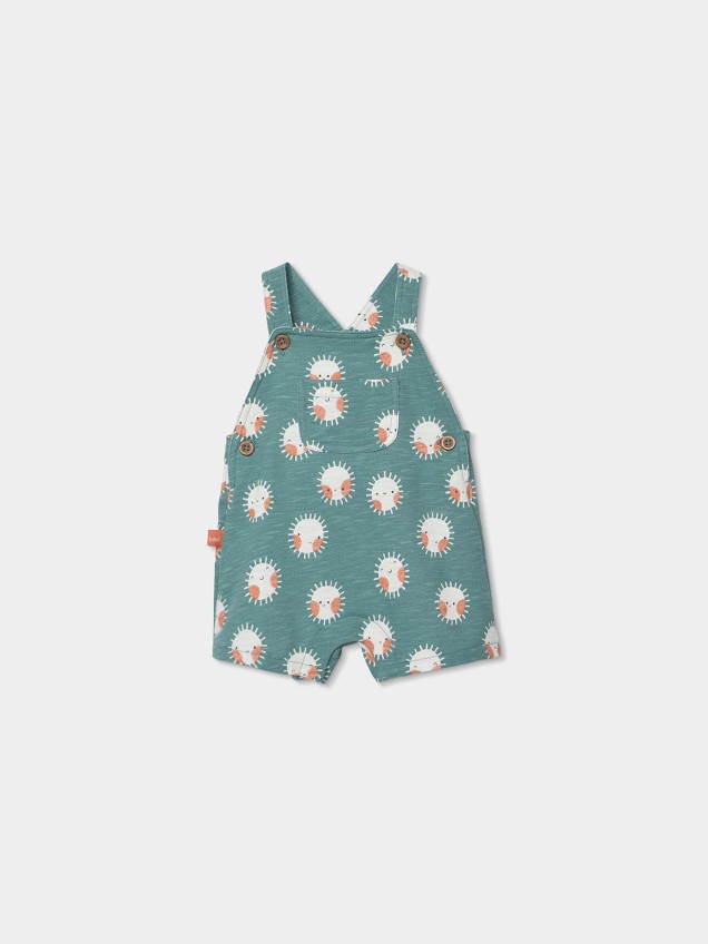 Conjunto de Jardineiras e Body