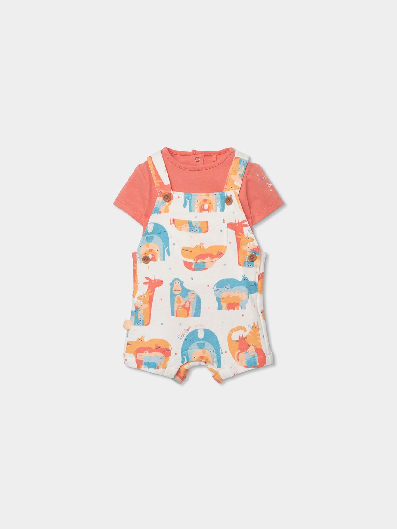 Conjunto de Jardineiras e Body