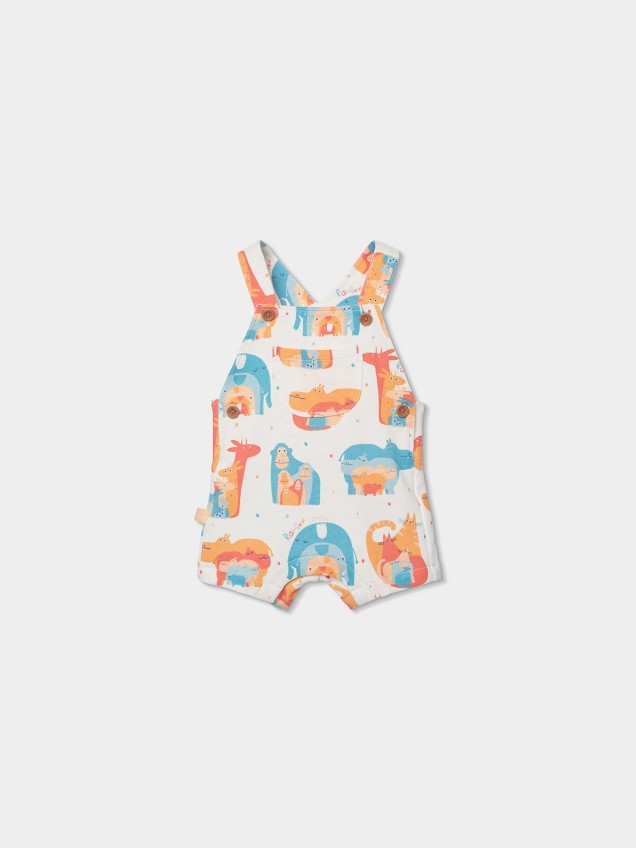 Conjunto de Jardineiras e Body