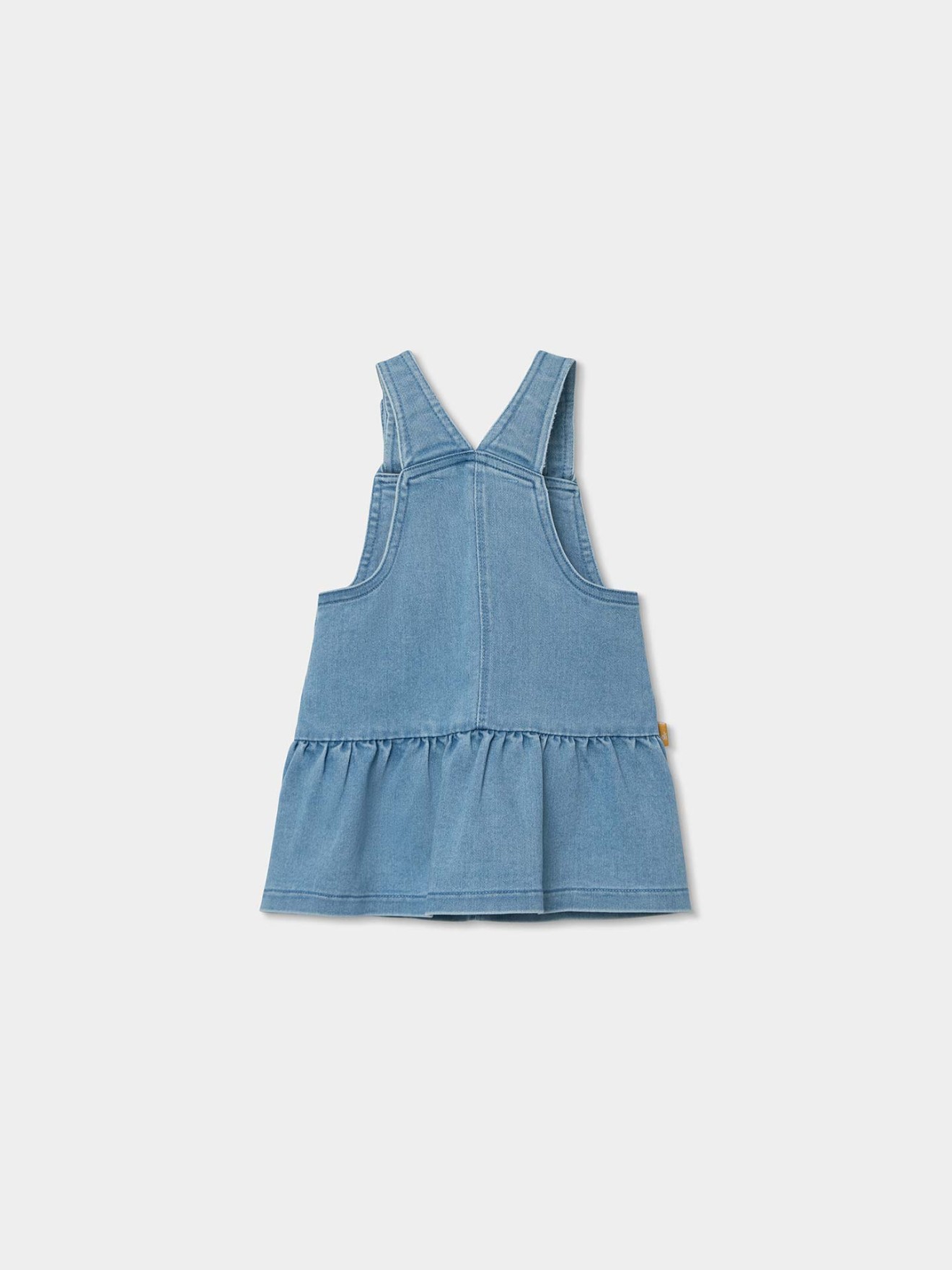 Conjunto de Jardineira de Ganga e T-shirt