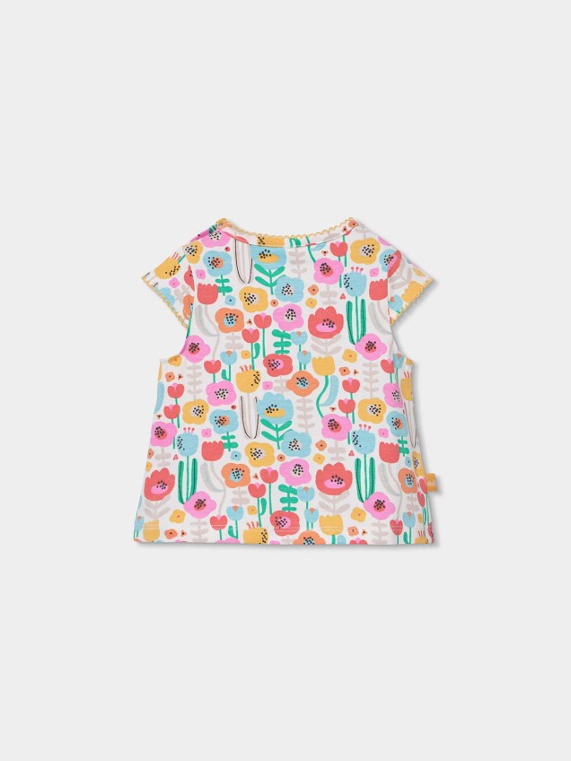 Conjunto de Jardineira de Ganga e T-shirt