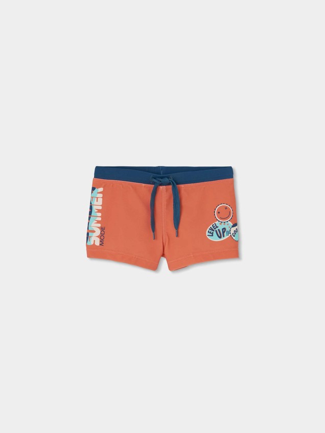 Cal��es de Banho Estampados com Cord�o