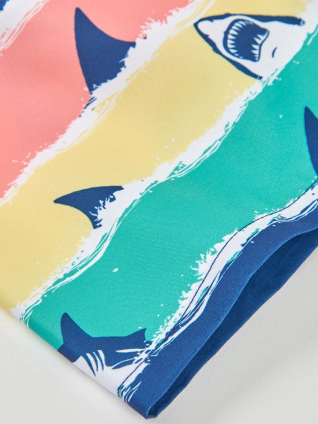 Calções de Banho com Riscas Estampadas