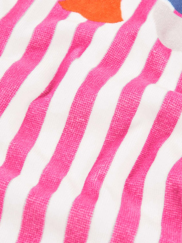 Toalha Poncho com Padrão de Riscas