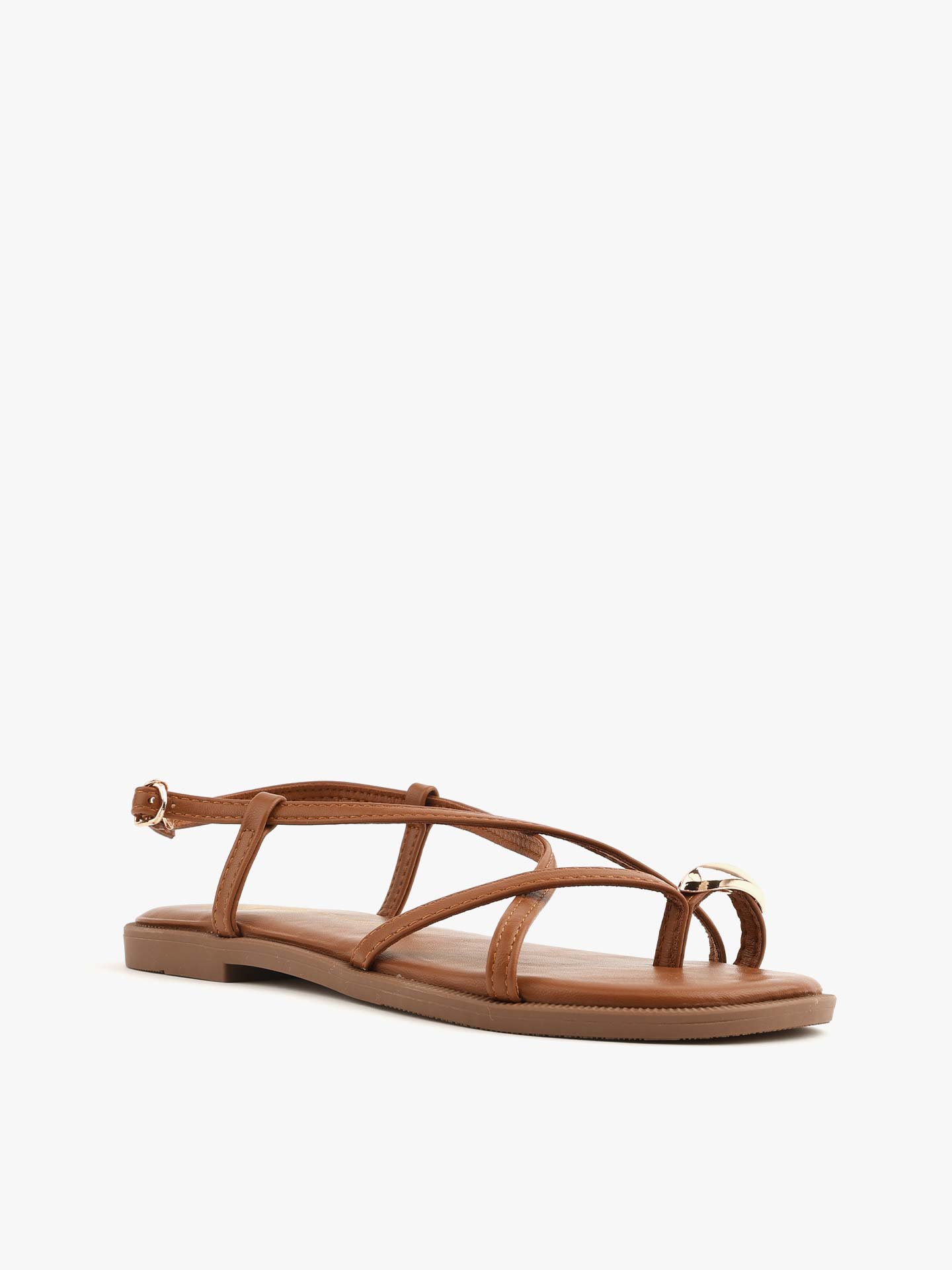 Sandálias Rasas com Tiras Cruzadas