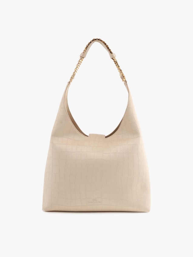 Mala de Ombro Efeito Camurça