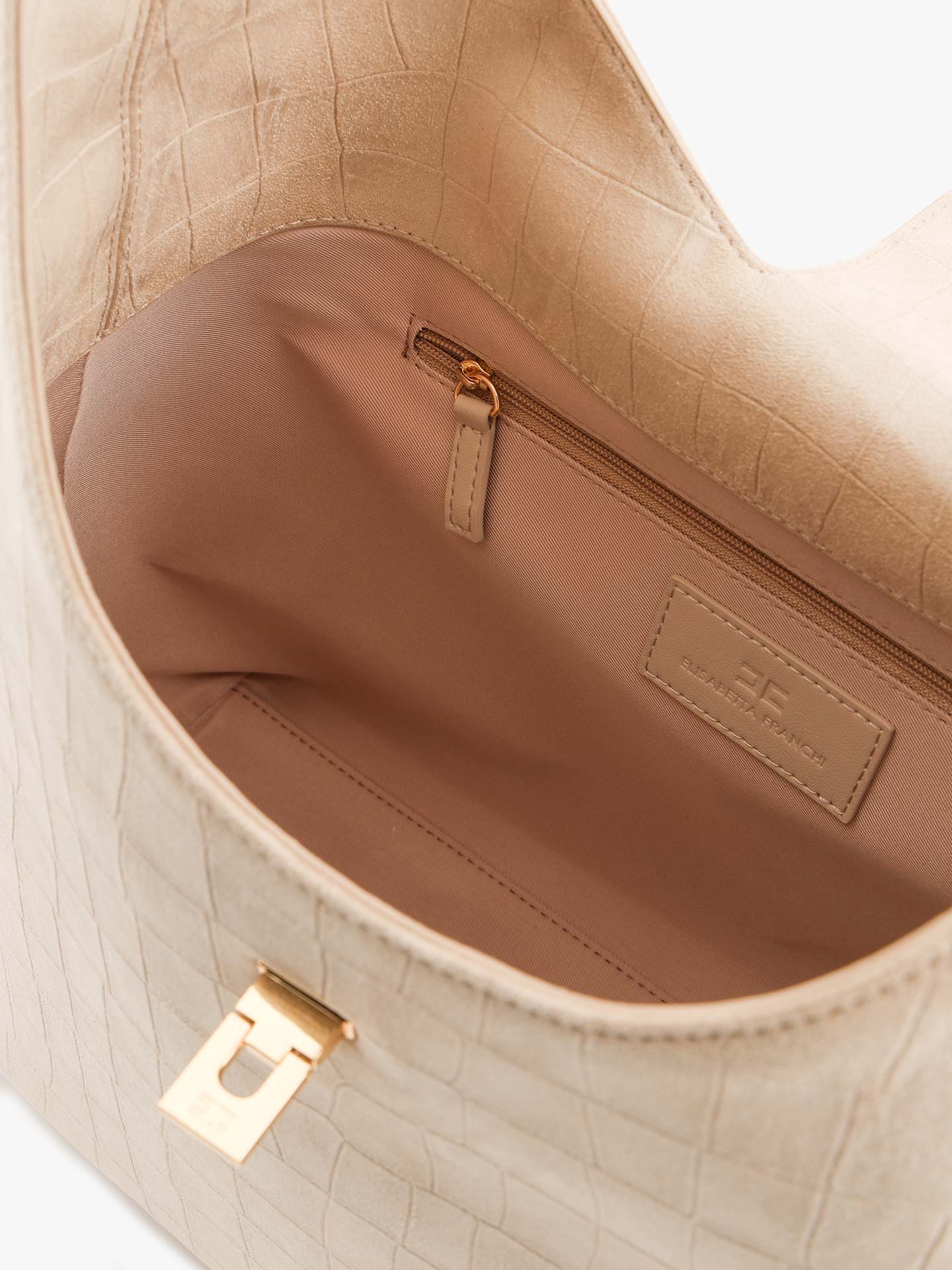 Mala de Ombro Efeito Camurça