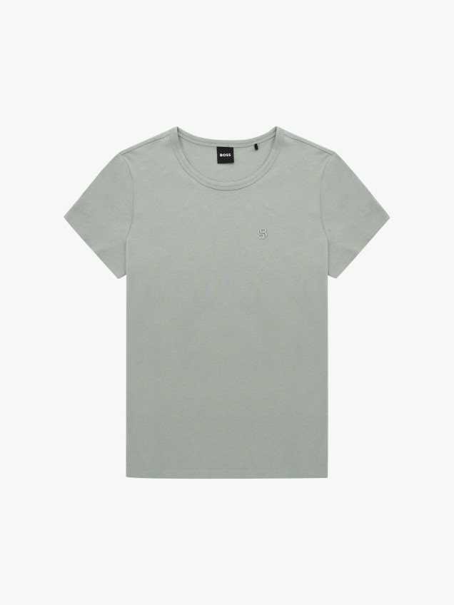 T-shirt com Log�tipo Bordado