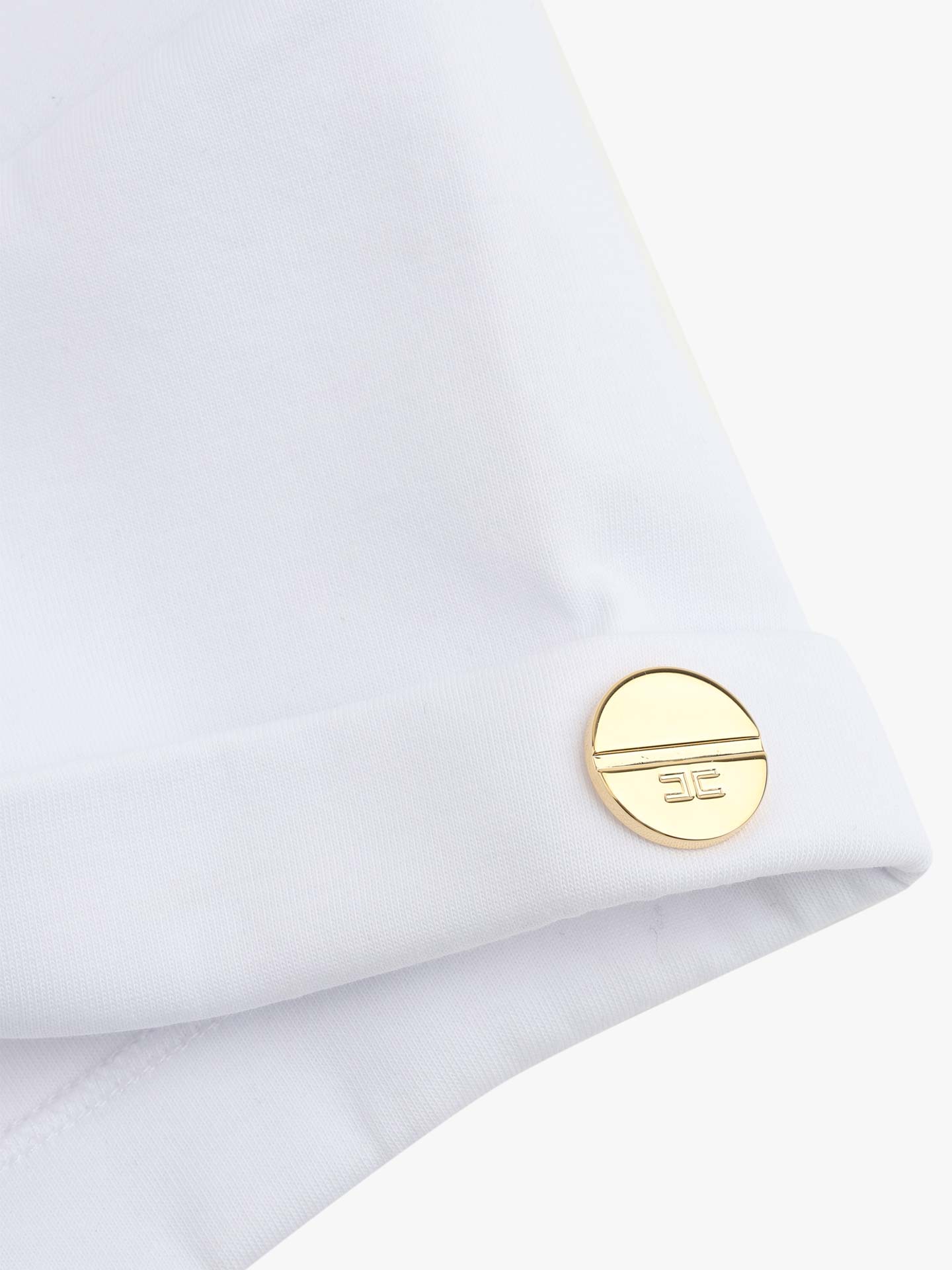 T-shirt com Relevo e Fechos Laterais