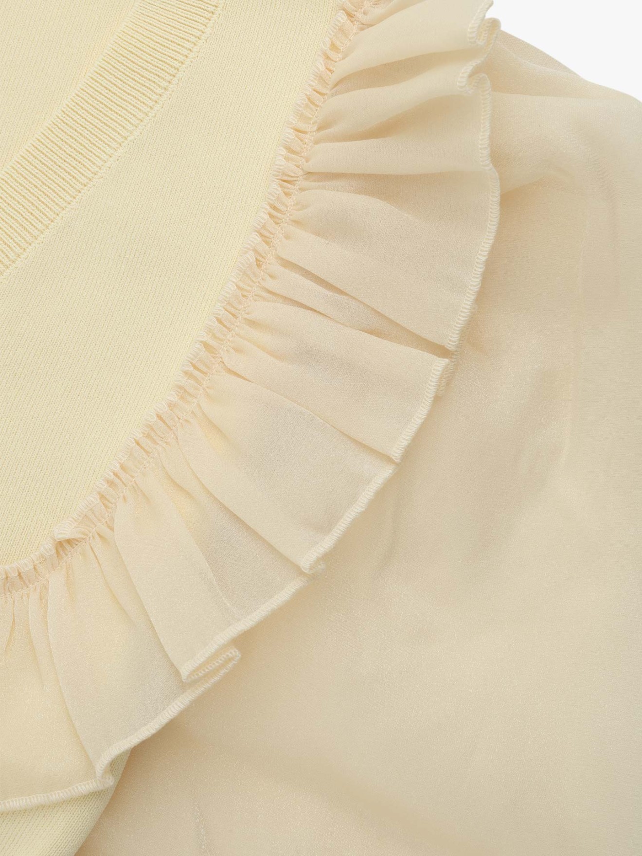 Casaco de Malha com Folhos