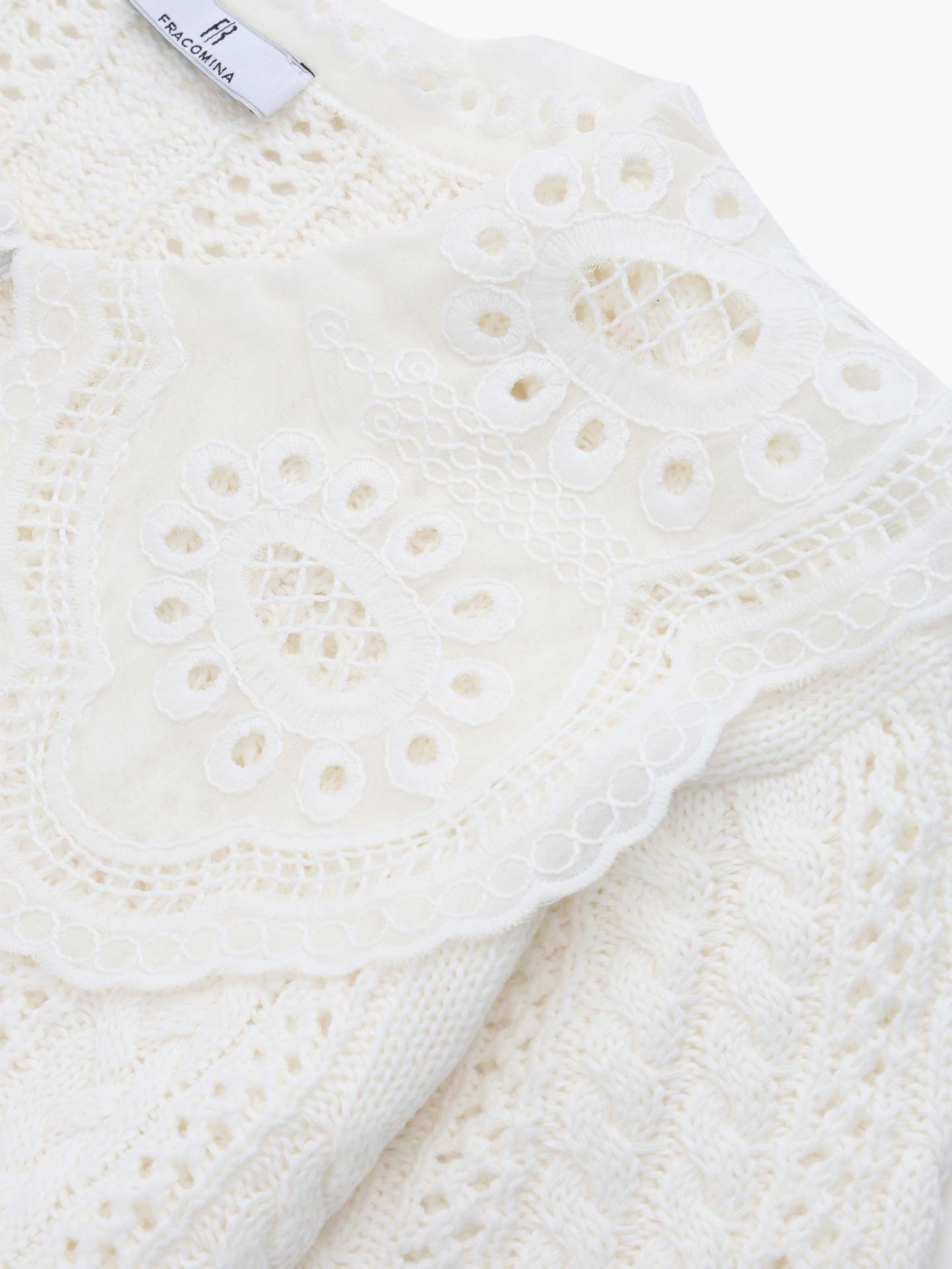 Camisola de Malha com Bordado Inglês