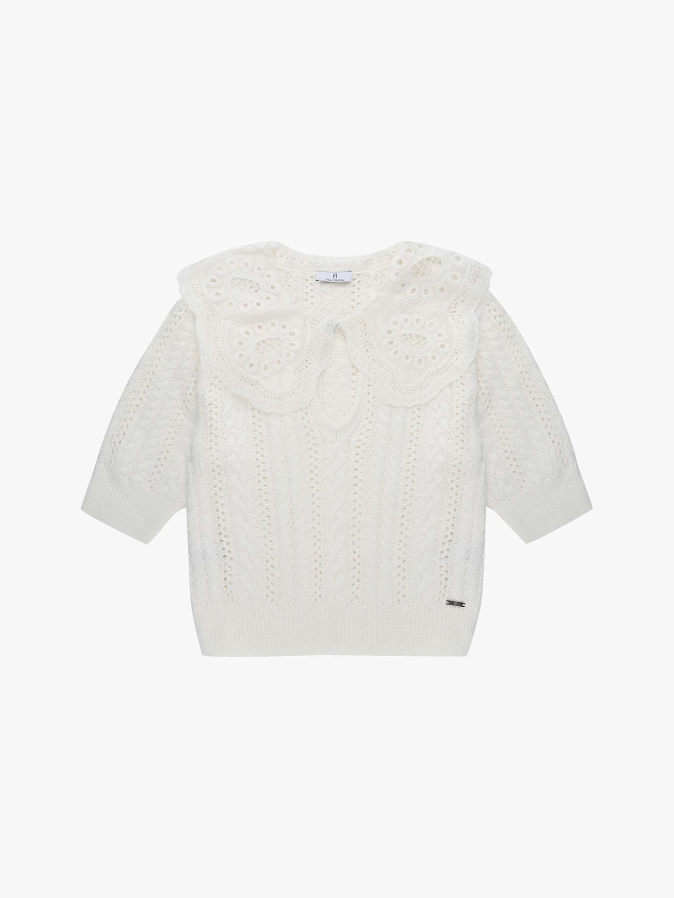 Camisola de Malha com Bordado Ingl�s