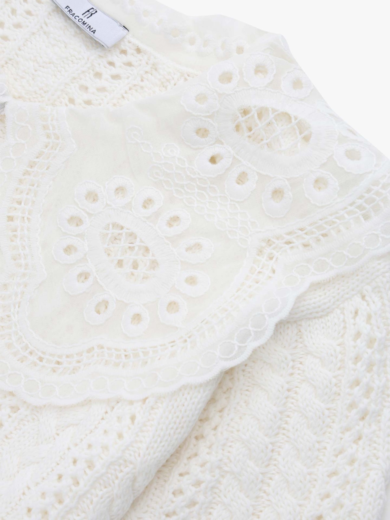 Camisola de Malha com Bordado Ingl�s