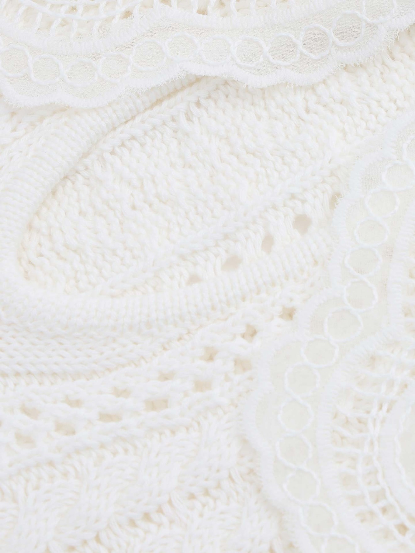 Camisola de Malha com Bordado Ingl�s