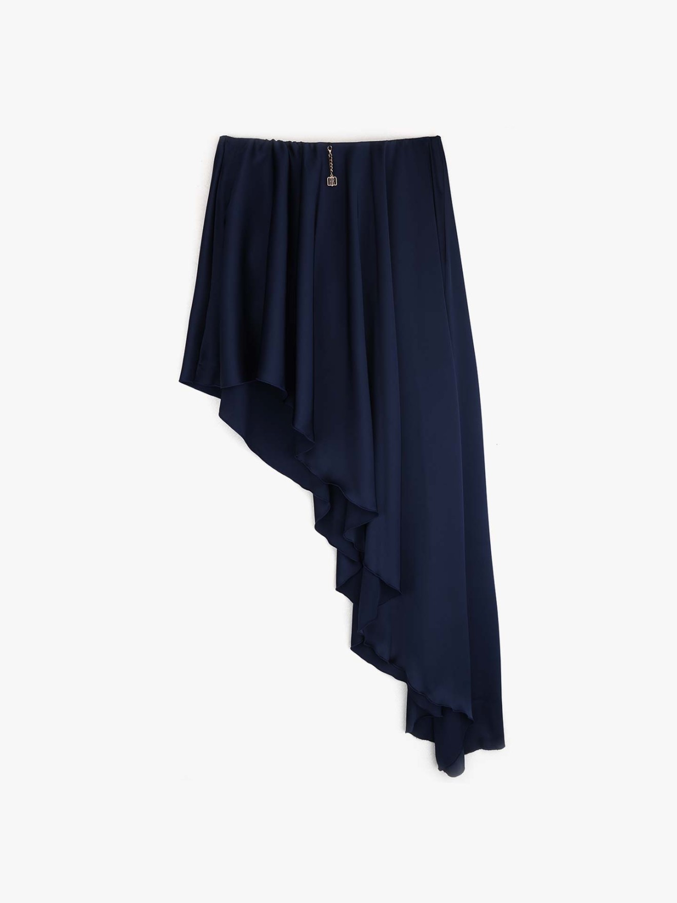 Saia Midi Assim�trica Acetinada