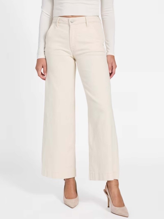 Calças de Perna Larga e Cintura Subida Zoya