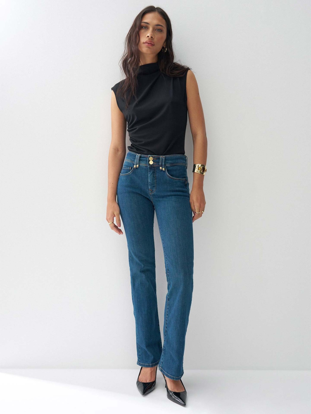 Calças de Ganga Secret Push In Bootcut