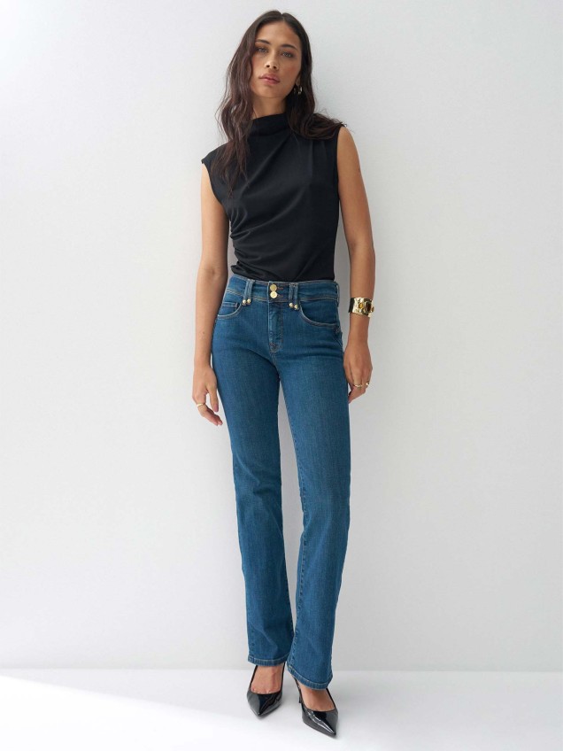 Calças de Ganga Secret Push In Bootcut