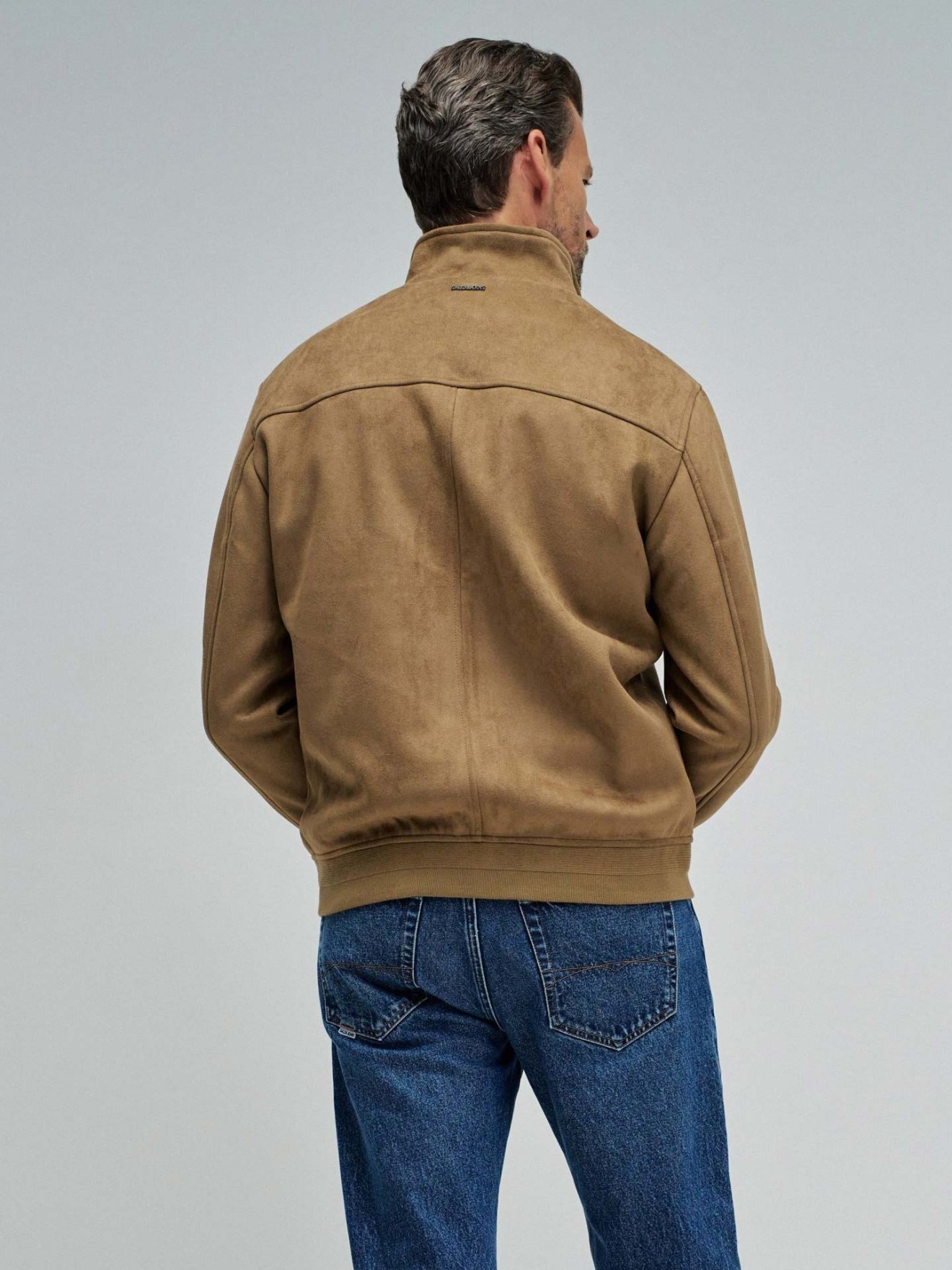 Casaco Bomber Efeito Suede