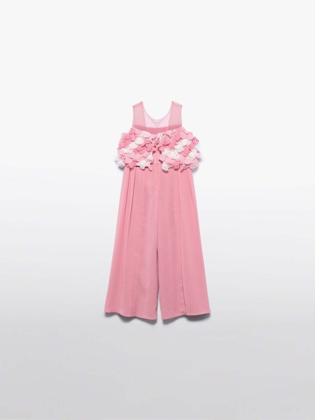 Macacão com Aplicação de Flores 3D