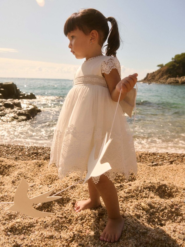 Vestido de Cerim�nia em Tule Bordado