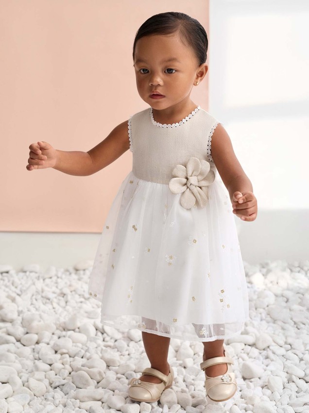 Vestido de Cerim�nia com Saia de Tule