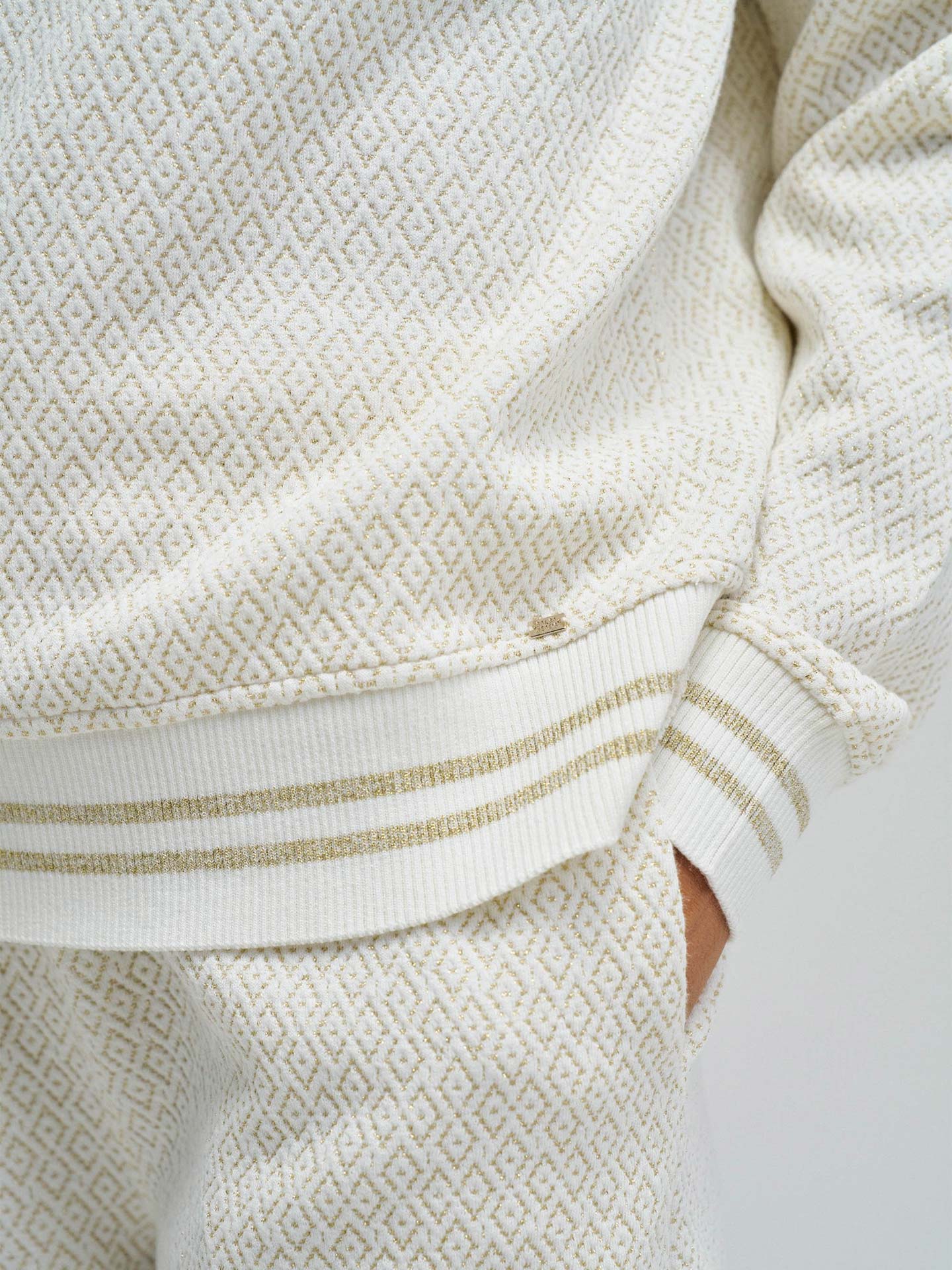Sweatshirt em Malha Jacquard