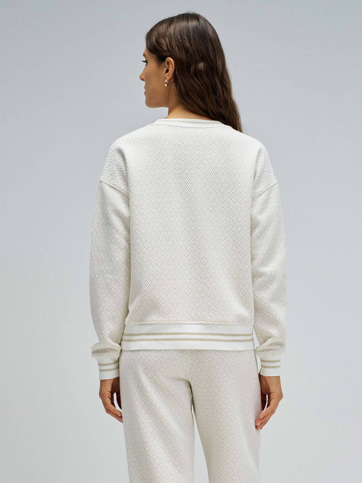 Sweatshirt em Malha Jacquard