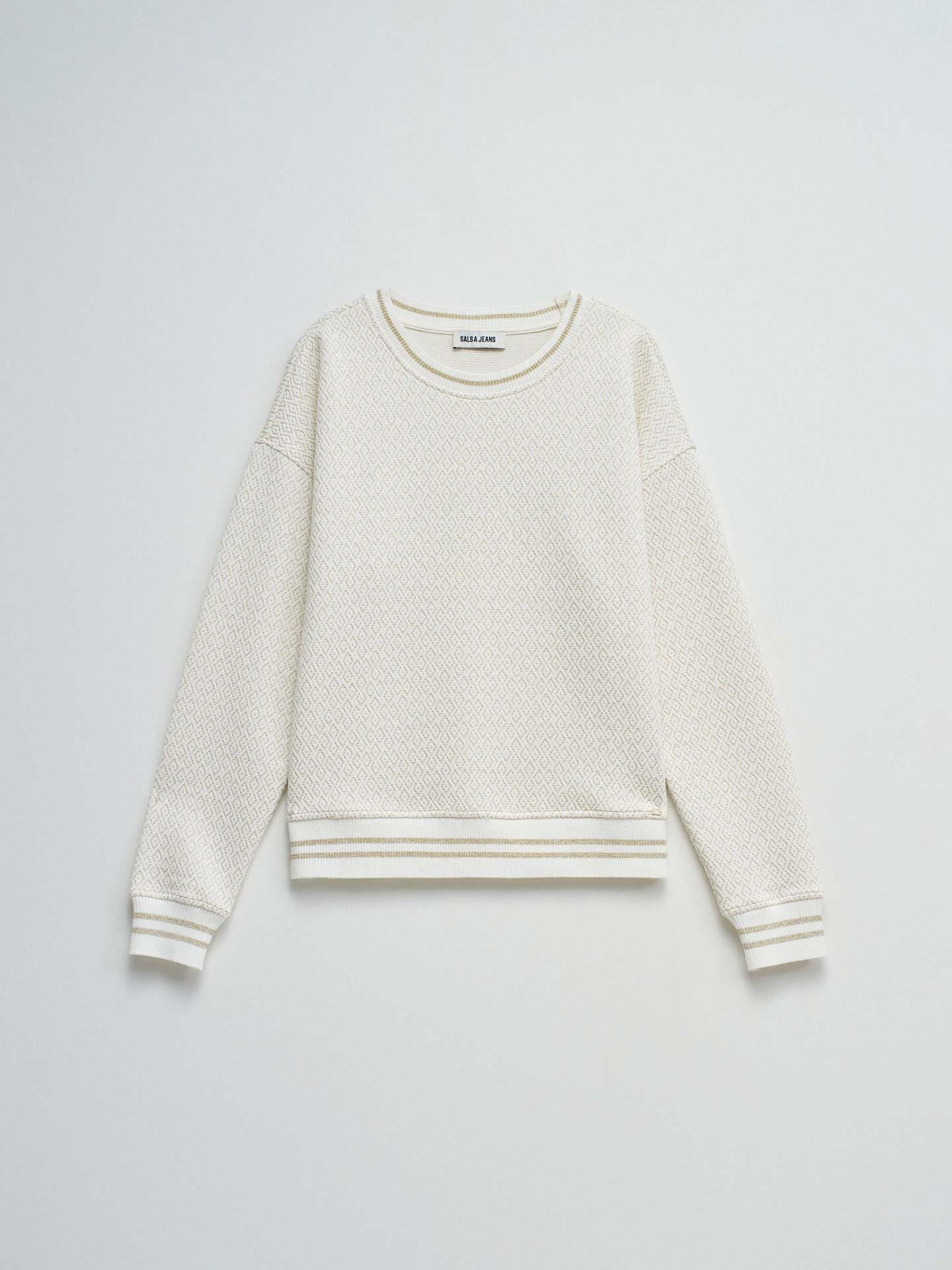 Sweatshirt em Malha Jacquard