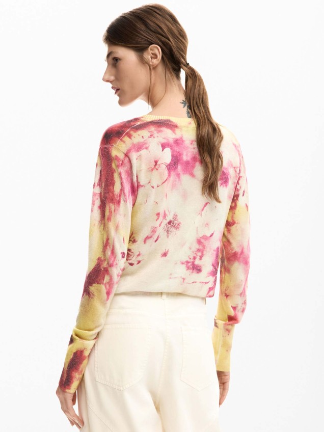 Camisola de Malha com Padrão Floral