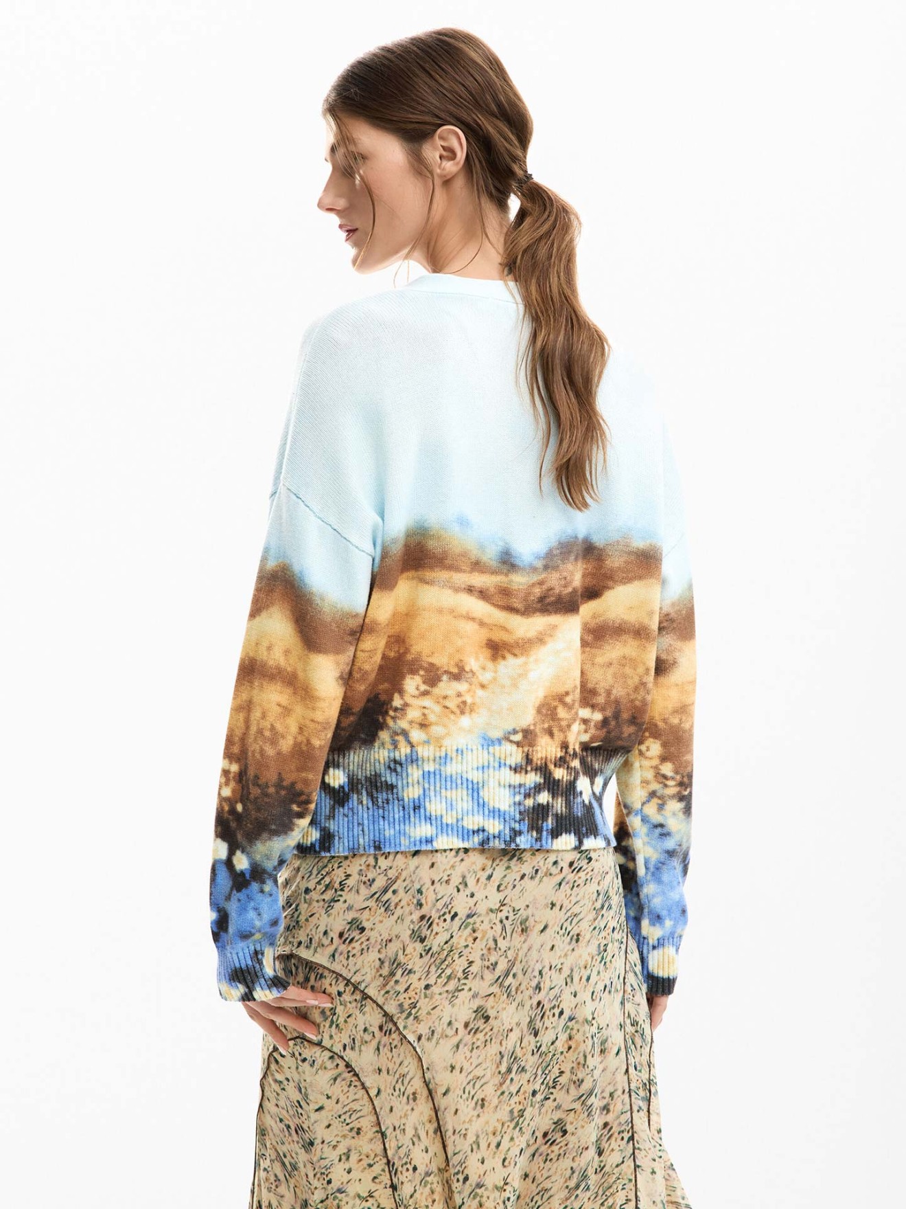 Casaco de Malha Estampada