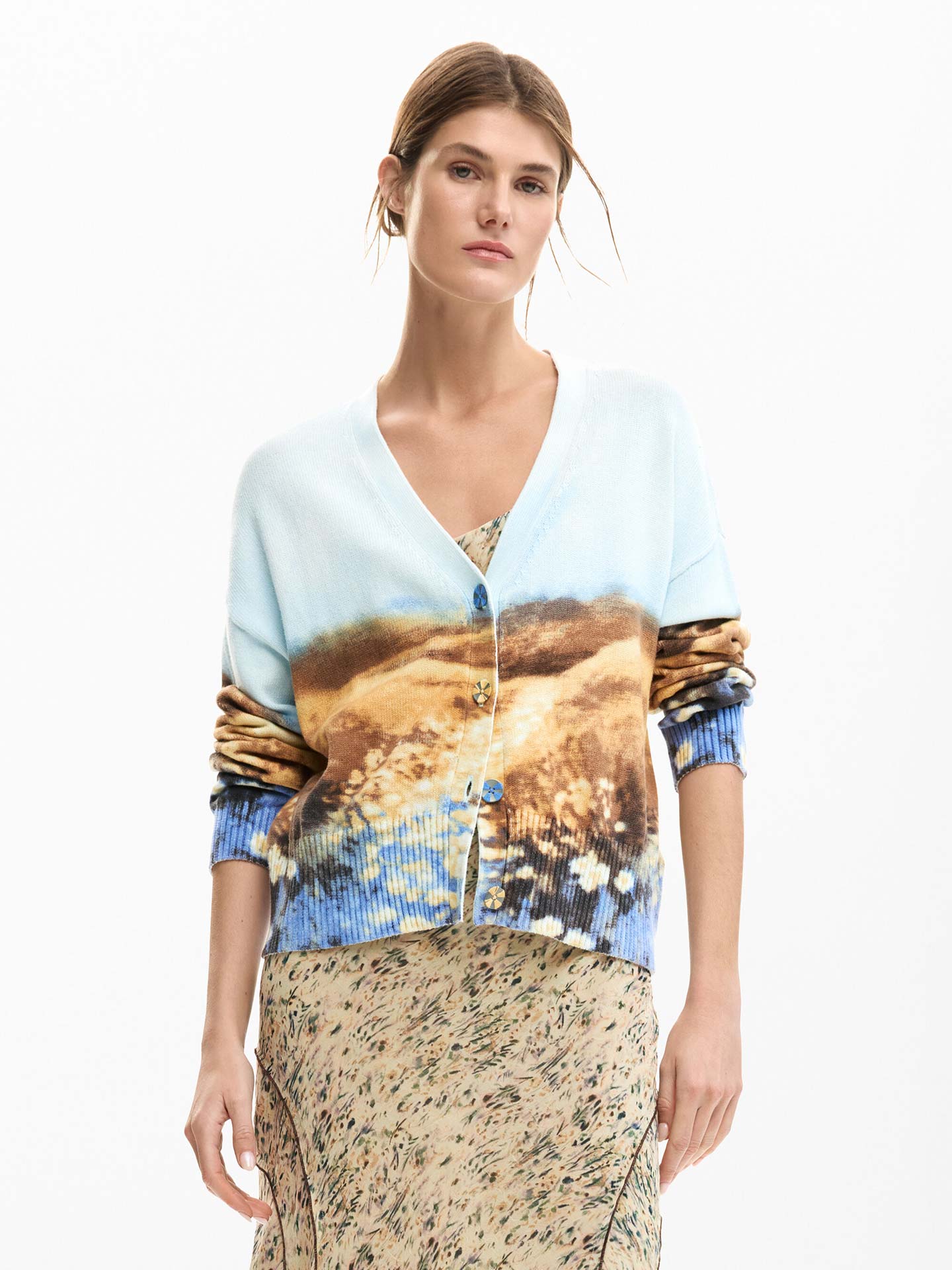 Casaco de Malha Estampada