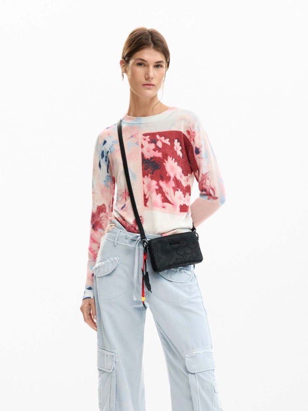 Camisola de Malha com Estampado Floral