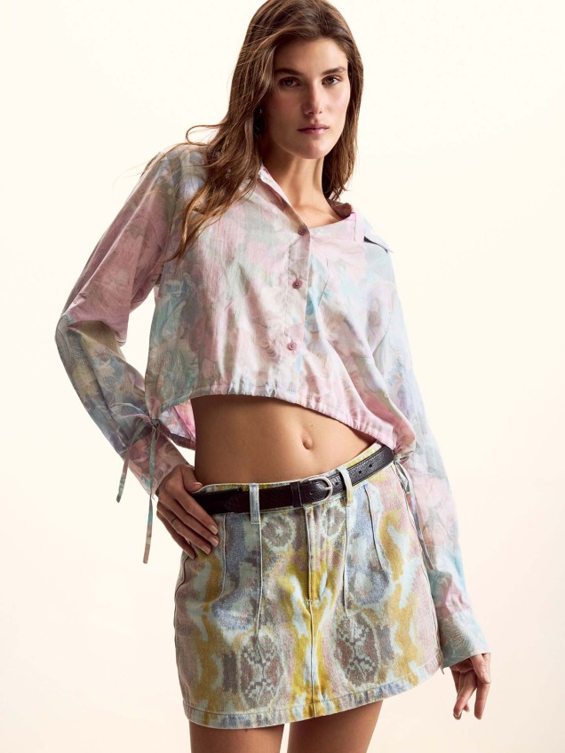 Camisa Cropped Desigual x Mr. Christian Lacroix