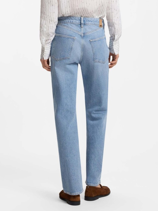 Calças de Ganga de Perna Reta