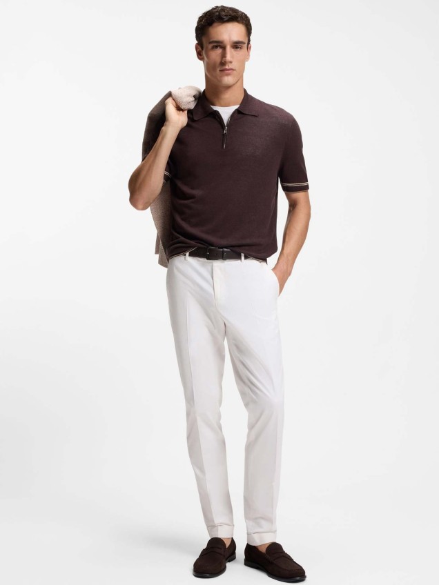 Calças Elásticas Slim Fit