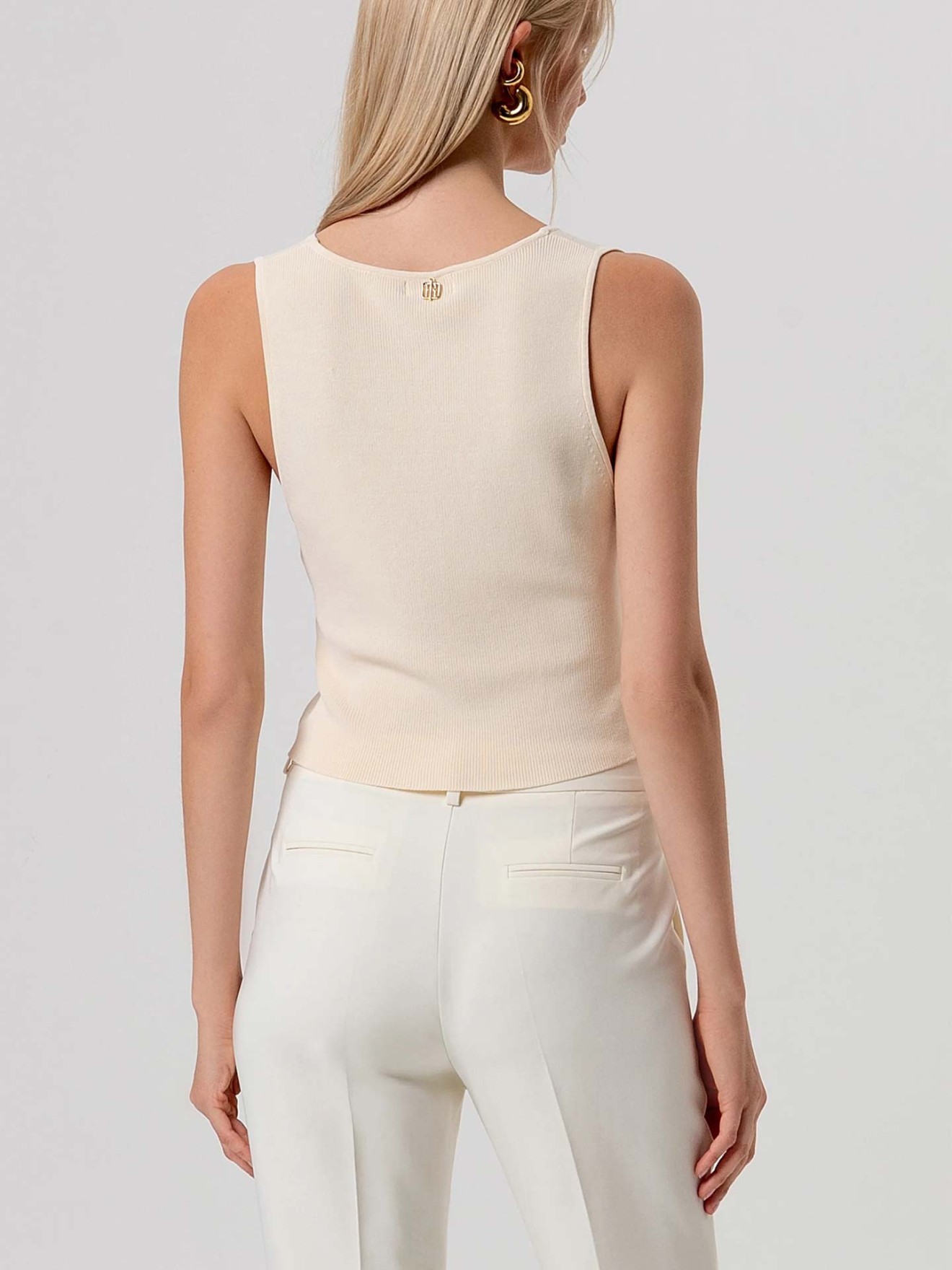 Colete de Malha com Decote em V